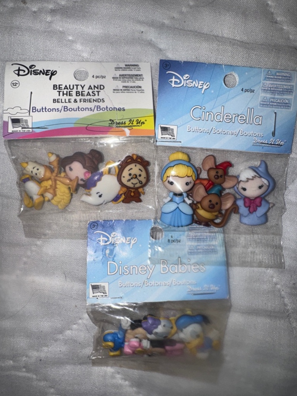 (3) Disney different theme buttons